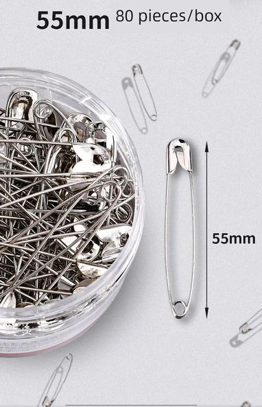 Büyük Boy U Şekilli Giysi Mağazası Çengelli İğne - 36mm (5 Kutu 600 Adet) - 11