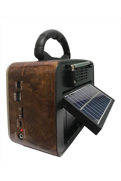 Rt-819 Güneş Enerjili Nostaljik Fm,aux,usb Müzik Çalar - 2