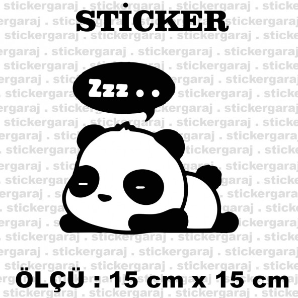 uykulu panda sevimli hayvan 2 adet sticker