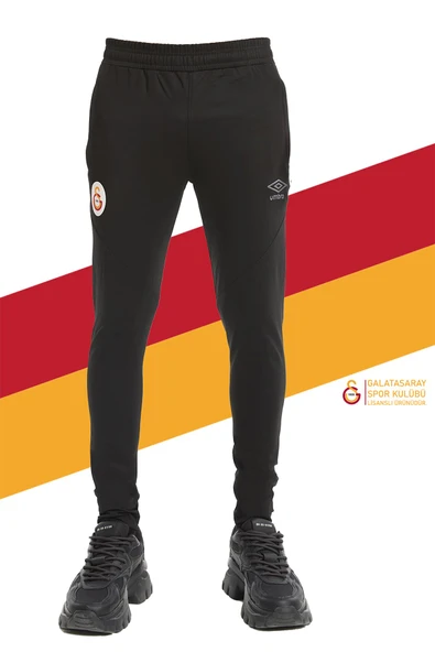 Galatasaray Orijinal Lisanslı Dar Paça Siyah Eşofman Altı TD-0092