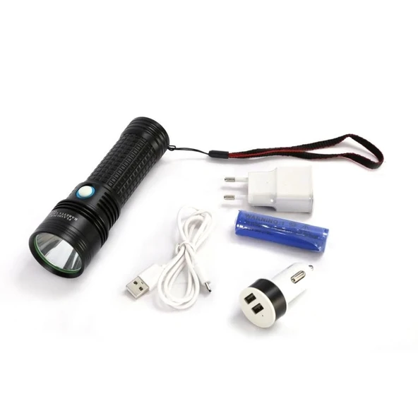 Baretta Tk92 2000 Lümen Amerikan L2 Led Profesyonel Şarjlı El Feneri - 2