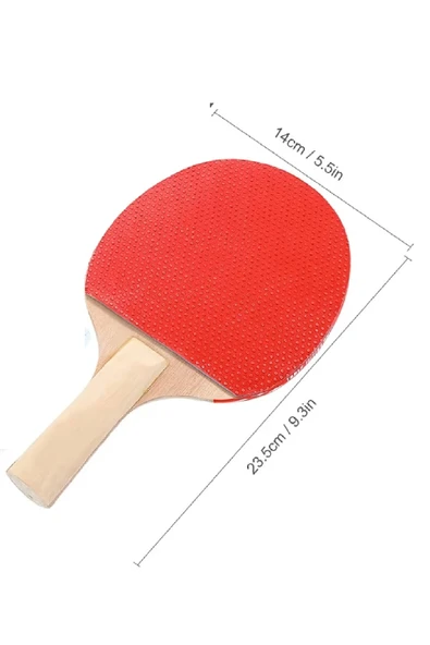 Ping Pong Masa Tenisi Seti Tenis Raketi Seti 2 Raket + 3 Ping Pong Topu  Spor Aksesuarları - 3