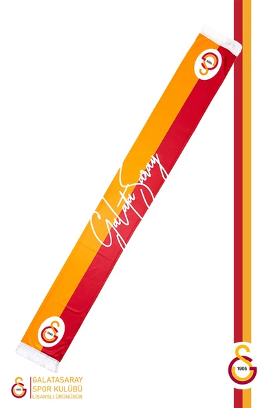 Galatasaray Orijinal Lisanslı Çift Yön Baskılı Şal Kaşkol Atkı Hediyelik Ahşap Kutulu - 2