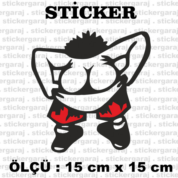 ukala kıç 2 adet sticker - Araba motosiklet kask buzdolabı cam otomobil atv laptop tablet duvar stickerı