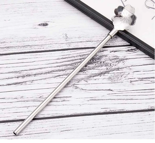 Paslanmaz Metal 2 Li Kaşıklı Pipet Fırça Seti - 5