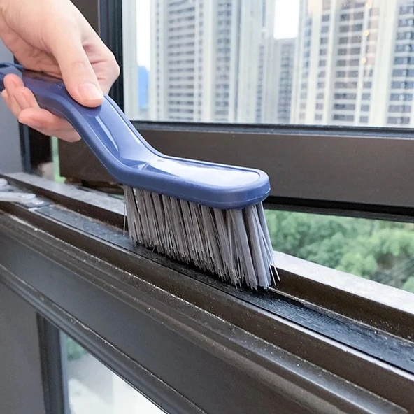 Cımbızlı Fırça Çok Amaçlı  Kademeli Kesim Uçlu Banyo Klozet Kenarı Pencere Temizleme Aparatı - 5