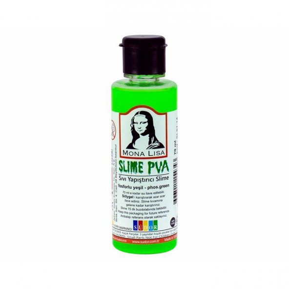 Slime Seti Fosforlu Yeşil Renk 70 ML Renkli Slaym Südor Sılaym Seti 70 ML Slime Borax - 2