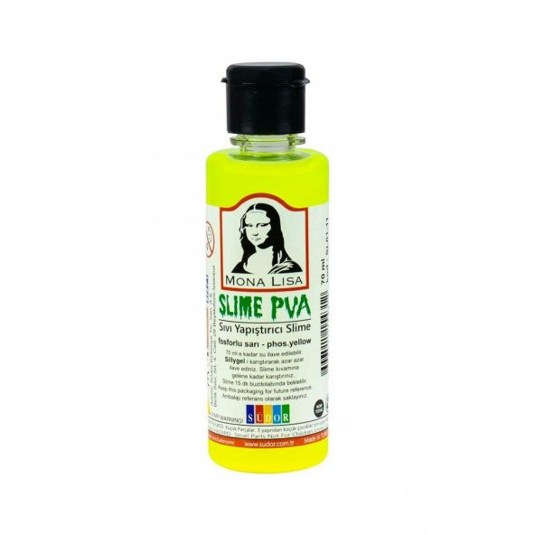 Slime Seti Fosforlu Sarı Renk 70 ML Renkli Slaym Südor Sılaym Seti 70 ML Slime Borax - 2