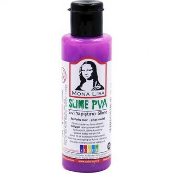 Slime Seti Fosforlu Mor Renk 70 ML Renkli Slaym Südor Sılaym Seti 70 ML Slime Borax - 2