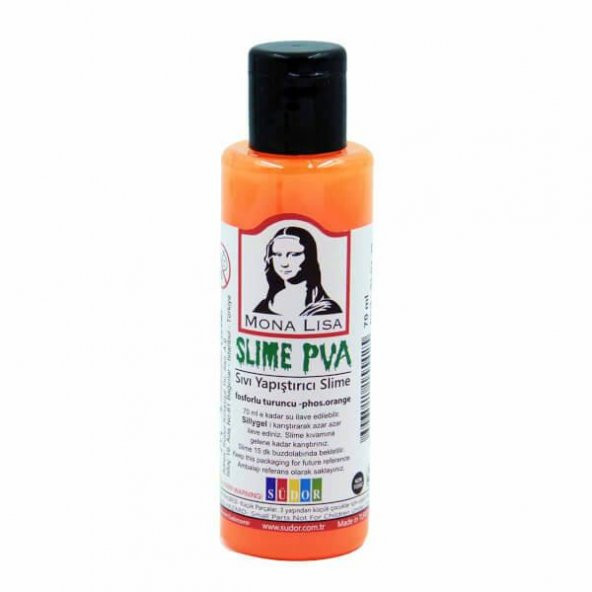 Slime Seti Fosforlu Turuncu Renk 70 ML Renkli Slaym Südor Sılaym Seti 70 ML Slime Borax - 2
