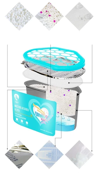 600 Ml Nem Alıcı Rutubet Giderici Aparat - Limonlu Mutfak Salon Banyo Küf Koku Alıcı Granül - 5