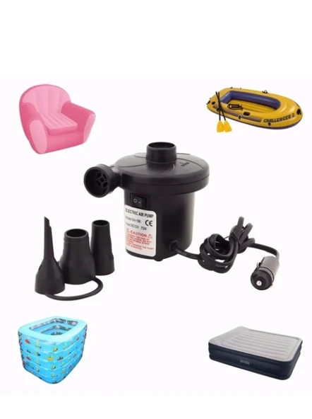 12v Çakmaklık Girişli Havuz Bot Şişme Yatak Şişirme Pompası - 2