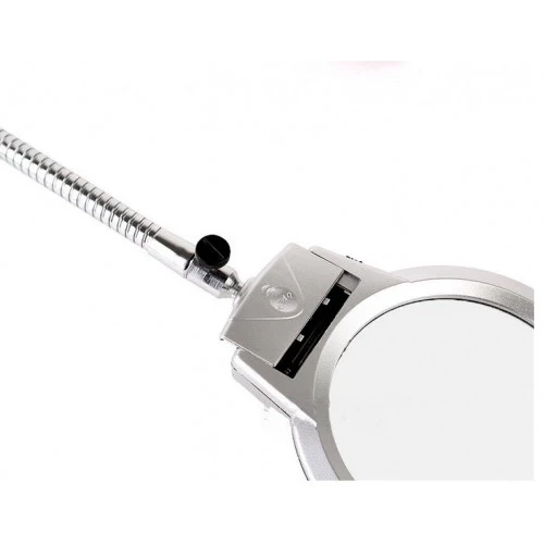 2.5x90 Mm 5x24 Mm Büyüteç, Mandallı Metal Hortumlu Masa Üstü Büyüteç - 4