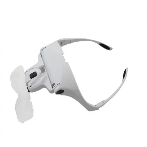 5 Lens 1.0x3.5x, 2led Işıklı  Ile Ayarlanabilir Gözlük Büyüteç9892b2 - Resim 5