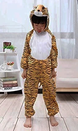 Çocuk Kaplan Kostumu - Aslan Kostümü 2-3 Yaş 80 Cm - 2