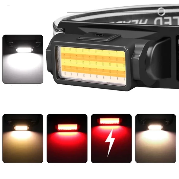 50 Cob Led Kafa Lambası  Wt-650 - Resim 2