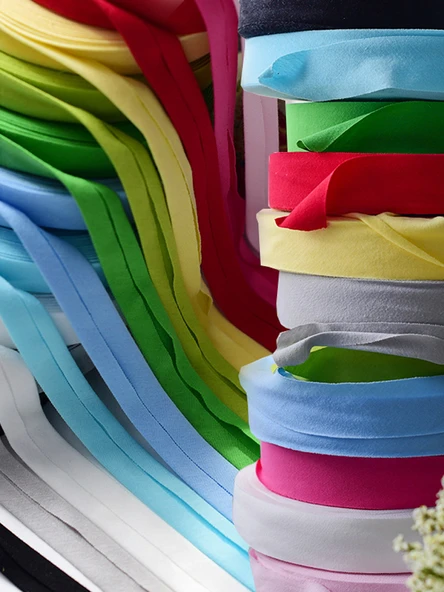 Pamuklu Örme Elastik Şerit - Mor - 5 Metre - Resim 3