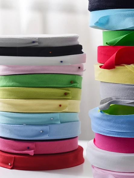 Pamuklu Örme Elastik Şerit - Mor - 5 Metre - Resim 2