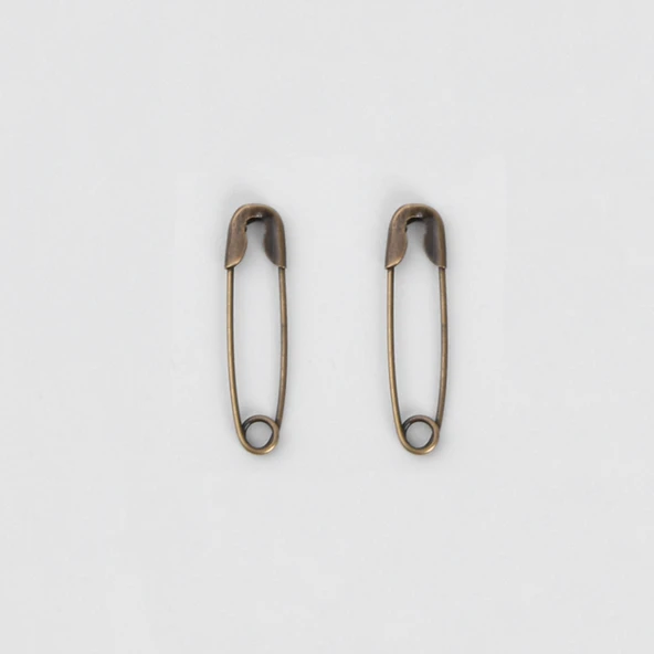 19mm Metal Çengelli İğne - Bronz Renk