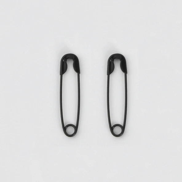 19mm Metal Çengelli İğne - Siyah Renk