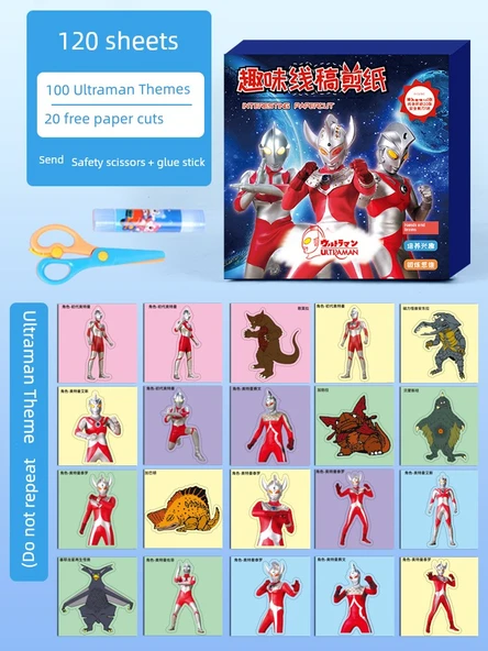 Kağıt Kesme Origami DIY Eğitim Seti - Altman [120 Yaprak, 20 Origami]