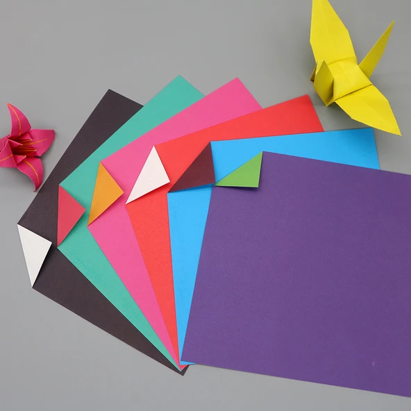 Çift Taraflı Farklı Renkli Origami Kağıdı - 15cm 60 Yaprak