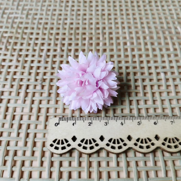 DIY El Yapımı Çelenk Yapay Çiçek Başı - Açık Pembe Mor
