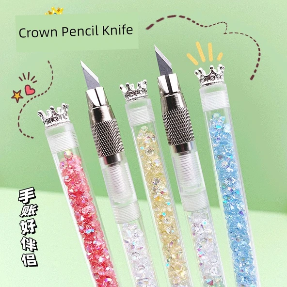 El Sanatları Taş Düzeltme Kalemi - 60° Üzeri, 13cm Sap, Şeffaf, 0.5cm Bıçak