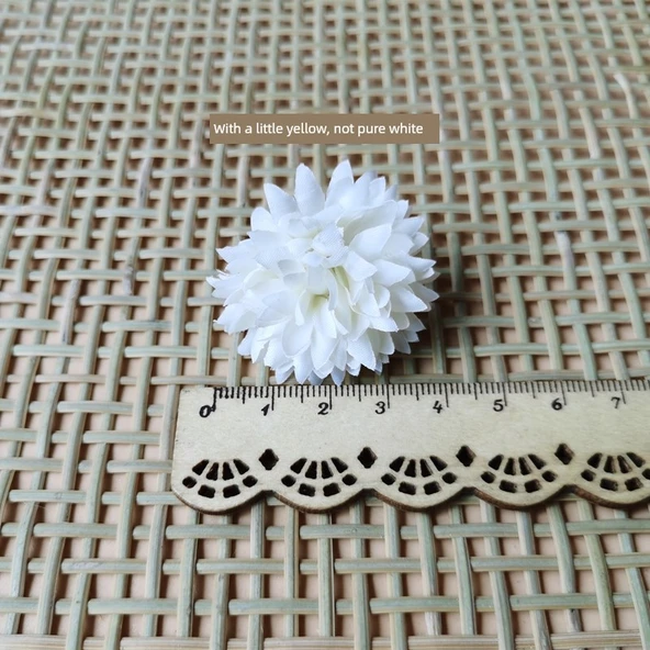 DIY El Yapımı Çelenk Yapay Çiçek Başı - Bej