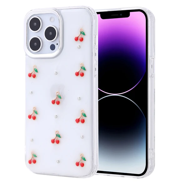 Apple iPhone 14 Pro Max Kılıf Airbag Tasarımlı Simli Şeffaf Zore Kutup Kapak - 2