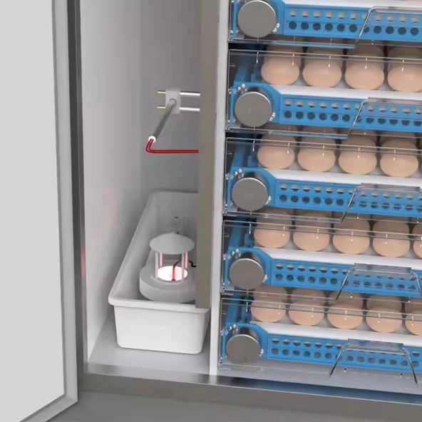 Endüstriyel 256 Yumurtalık Otomatik Kuluçka Makinesi Dijital Panel Isı Nem Ayarlı – Tavuk Ördek Civciv Hindi Yumurta - 2
