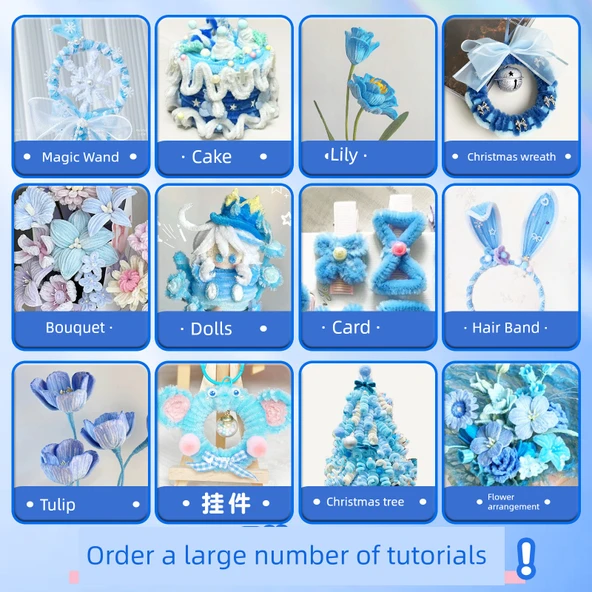 DIY Bükülebilir Çubuk El Sanatları Seti - Pudding Köpek Çanta 843 Parça Set 30 Renk (Lüks Tam Set) - 4