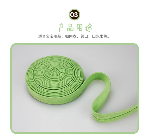 Elastik Örme Pamuklu Kumaş Şerit - Mavi Mor - 5 Metre - Resim 9