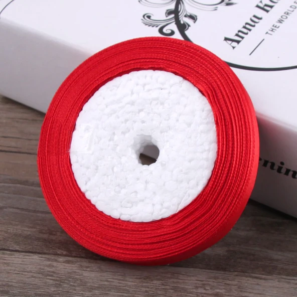 6mm Kumaş Kurdele - Büyük Kırmızı