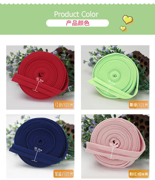 Elastik Örme Pamuklu Kumaş Şerit - Mavi Mor - 5 Metre - Resim 10