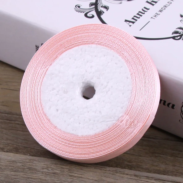 6mm Kumaş Kurdele - Açık Pembe