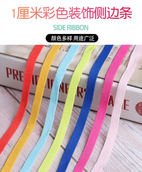 Şarap Kırmızısı 1cm Yan Şerit Bant - 2 Metre - Resim 8