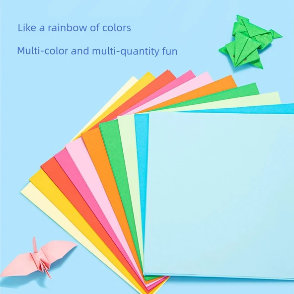 Origami Kağıdı - Büyük Boy - 10 Renk - 200 Yaprak - 2