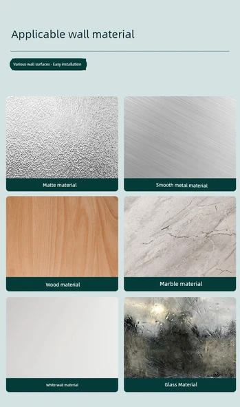 Duvara Monte Kapı Arkası Askısı - Koyu Yeşil 6 Kancalı - 2 Adet - Resim 11