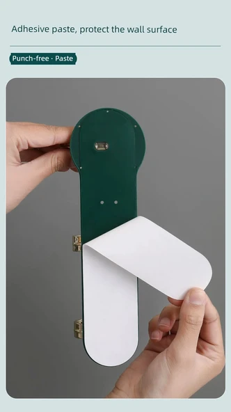 Duvara Monte Kapı Arkası Askısı - Koyu Yeşil 6 Kancalı - 2 Adet - Resim 7