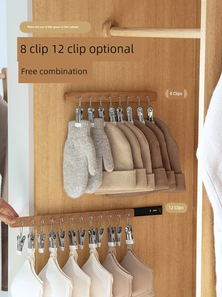 Ahşap Duvara Monte Kancalı Askı - 12 Kanca - Ahşap Rengi (Sol) - Resim 4