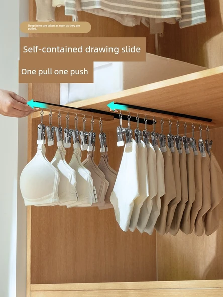 Ahşap Duvara Monte Kancalı Askı - 12 Kanca - Ahşap Rengi (Sol) - Resim 3