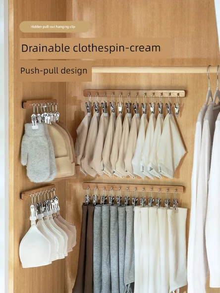 Ahşap Duvara Monte Kancalı Askı - 12 Kanca - Ahşap Rengi (Sol) - Resim 2