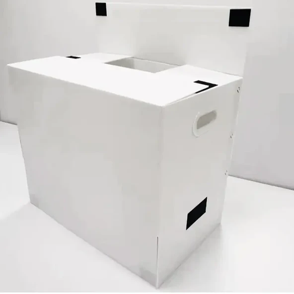 Katlanabilir Plastik Taşıma Kutusu - 60x40x35cm - Kayısı - 3
