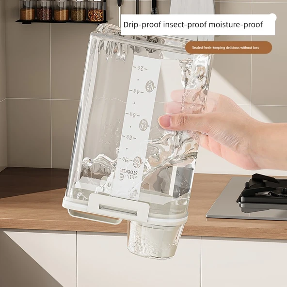 Hava Geçirmez Gıda Saklama Kabı - 2'li Set 2.5L - Tahıl Bölmeli - Resim 3