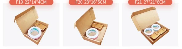 Üç Katlı Uçak Kutusu 15*10*6cm Yüksek Kaliteli - 50'li Paket - 11