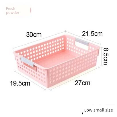 A4 Dosya Masaüstü Organizeri Plastik Saklama Sepeti - Küçük Boyut - Pembe