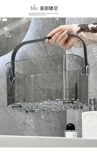 Öğrenci Yurdu Banyo Sepeti - Siyah Şeffaf Desenli 2 - 11