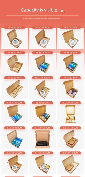 Üç Katlı Uçak Kutusu 20*13*3cm Sertleştirilmiş - 50'li Paket - Resim 10