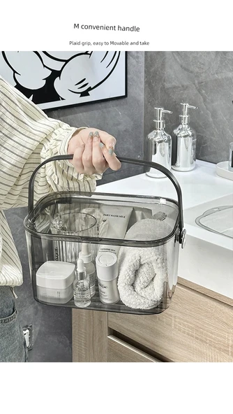 Öğrenci Yurdu Banyo Sepeti - Siyah Şeffaf Desenli 2 - 10